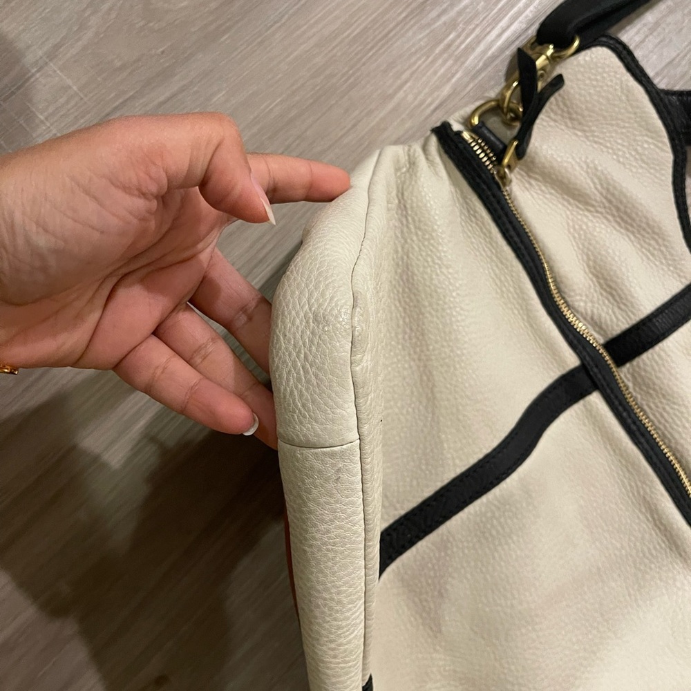 Fossil Erin Foldover Tote Bag Tan and Brown - Picture 8 of 8